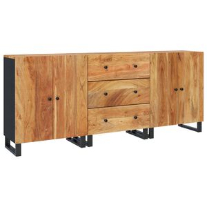 vidaXL Buffets 3 pcs Bois d'acacia solide
