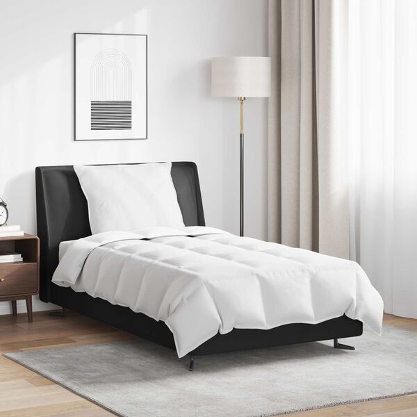 vidaXL Duvet d'été simple avec oreiller 2 pcs Blanc Plume de canard