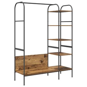 vidaXL Porte-v&ecirc;tements Marron 120 x 44 x 160 cm Bois d'ing&eacute;nierie