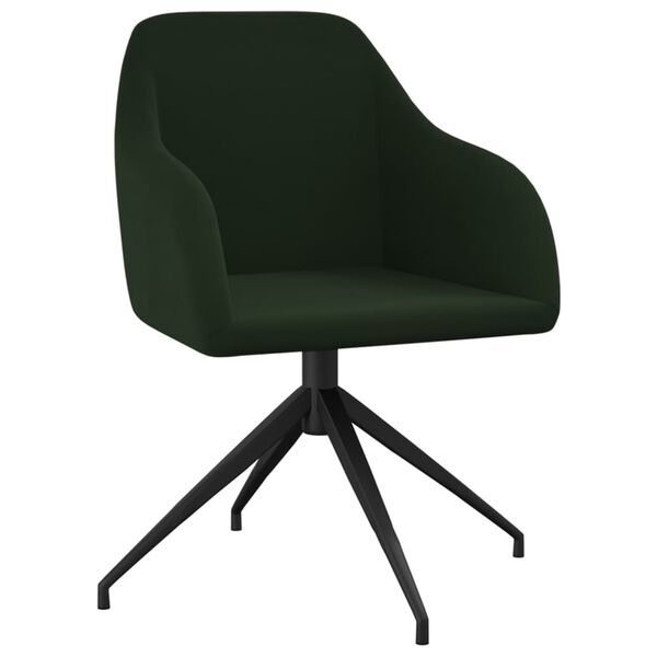 vidaXL Chaises &agrave; manger lot de 6 vert fonc&eacute; velours
