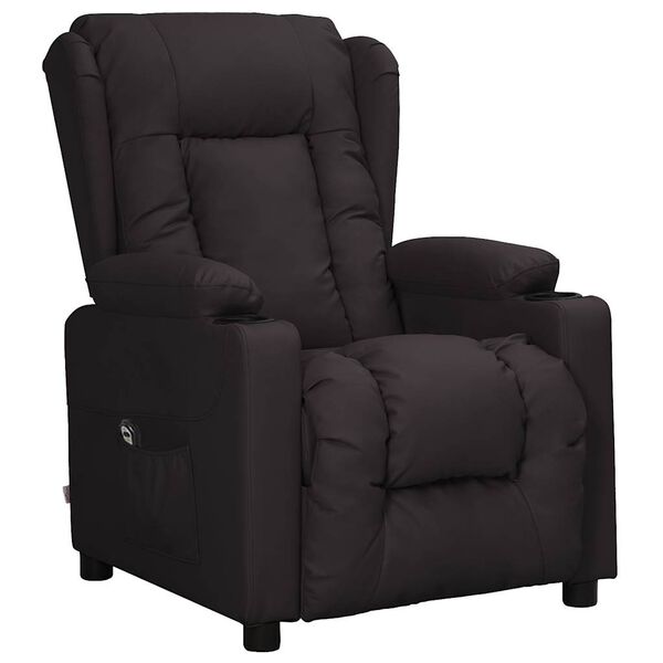 vidaXL Fauteuil Noir Similicuir