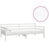 vidaXL Lit de repos avec matelas 90x200 cm Blanc Bois de pin massif