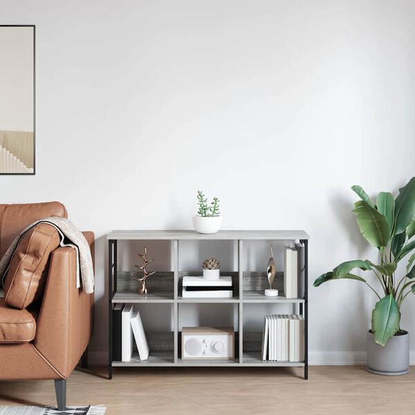 vidaXL &Eacute;tag&egrave;re Gris Sonoma 102 x 32 x 72,5 cm Bois d'ing&eacute;nierie