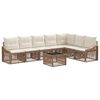 vidaXL Ensemble de canap&eacute; de jardin 8 pcs Beige polyrotin