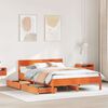vidaXL Cadre de lit sans matelas cire marron 140x190cm bois pin massif