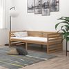 vidaXL Lit de repos et matelas 90x200cm Marron miel Bois de pin massif