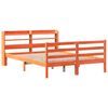 vidaXL Cadre de lit sans matelas cire marron 135x190cm bois pin massif