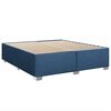 vidaXL Sommier &agrave; lattes de lit avec matelas Bleu 200x200 cm Tissu