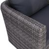 vidaXL Salon de jardin 6 pcs et coussins et oreillers Résine tressée