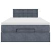 vidaXL Lit ottoman avec matelas gris fonc&eacute; 120x190 cm velours