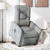 vidaXL Fauteuil inclinable de massage &eacute;lectrique Gris clair Tissu