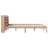 vidaXL Cadre de lit sans matelas 135x190 cm bois de pin massif