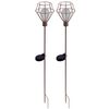 Luxform Lampe sur piquet de jardin &agrave; LED solaire Pentagon 2 pcs