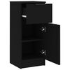 vidaXL Buffets 2 pcs noir 30x30x70 cm bois d'ingénierie