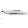 vidaXL Auvent r&eacute;tractable &eacute;lectrique Gris clair et blanc 4,5 &times; 3,5 m