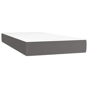 vidaXL Matelas &agrave; ressorts ensach&eacute;s mi-ferme gris 80x200x20 cm