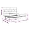 vidaXL Cadre de lit sans matelas blanc bois massif