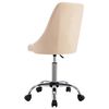vidaXL Chaises de bureau roulantes lot de 2 Cr&egrave;me Tissu