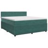 vidaXL Lit boxspring avec matelas Vert fonc&eacute; 140 x 200 cm Velours