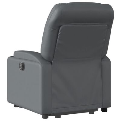 vidaXL Fauteuil inclinable électrique gris similicuir