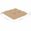 vidaXL Chaises de jardin avec coussins beige lot de 3 Bois teck massif