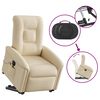 vidaXL Fauteuil inclinable de massage &eacute;lectrique Cr&egrave;me Tissu