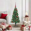 vidaXL Arbre de No&euml;l artificiel d'angle Vert 120 cm PVC et m&eacute;tal
