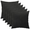 vidaXL Coussin avec oreiller HEERLEN 6 pi&egrave;ces Noir Velours