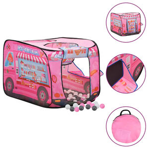 vidaXL Tente de jeu pour enfants avec 250 balles Rose 70x112x70 cm