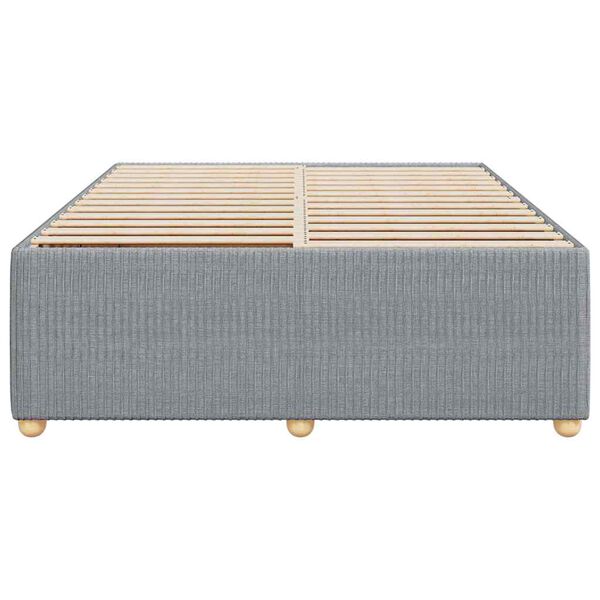 vidaXL Cadre de lit sans matelas gris clair 140x190 cm tissu