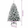 vidaXL Sapin de Noël artificiel Vert et blanc 120 cm PVC et métal