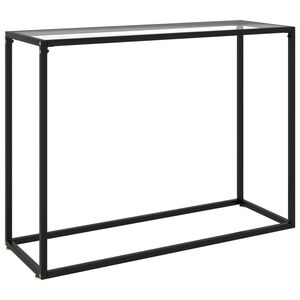 vidaXL Table console Transparent 100x35x75 cm Verre tremp&eacute;