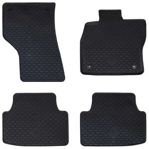 vidaXL Tapis de voiture 4 pcs Noir Si&egrave;ge LEON TPE