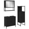 vidaXL Ensemble de mobilier de salle de bain 3 pc Noir