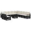 vidaXL Ensemble de canap&eacute; de jardin 12 pc Noir polyrotin