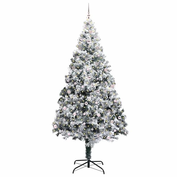 vidaXL Sapin de No&euml;l avec 300 LED avec support Vert 300 cm PVC