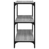 vidaXL Biblioth&egrave;que Sonoma gris 60x33x70,5 cm Bois d'ing&eacute;nierie acier