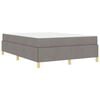 vidaXL Cadre de lit avec matelas Taupe 160 x 200 cm tissu
