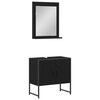 vidaXL Ensemble de mobilier de salle de bain 2 pi&egrave;ces Noir