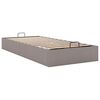 vidaXL Cadre de lit ottoman sans matelas taupe 90x190 cm tissu