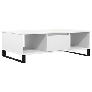 vidaXL Table basse blanc 104x60x35 cm bois d'ing&eacute;nierie