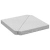 vidaXL Lot de 2 disques de poids triangulaires pour parapluie en granit gris 14 kg