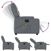 vidaXL Fauteuil de massage inclinable &eacute;lectrique gris similicuir
