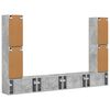 vidaXL Ensemble meuble TV 8 pcs Gris b&eacute;ton Bois d'ing&eacute;nierie