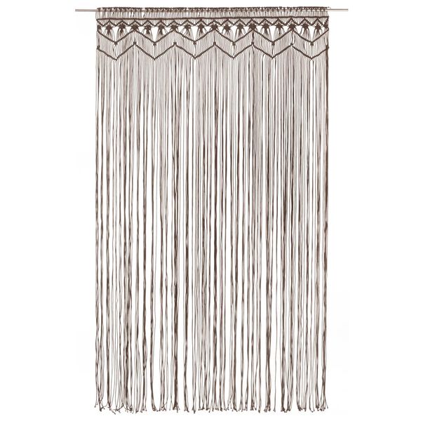 vidaXL Rideau en macramé Taupe 140x240 cm Coton