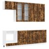 vidaXL Unit&eacute; de cuisine KALMAR 8 pc Ch&ecirc;ne fum&eacute; Bois d'ing&eacute;nierie