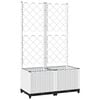 vidaXL Jardini&egrave;re avec treillis Blanc 80x40x136 cm PP