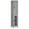 vidaXL Buffet haut Sonoma gris 34,5x34x180 cm Bois d'ing&eacute;nierie