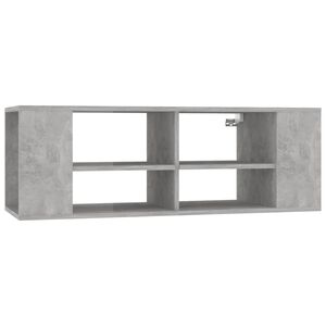 vidaXL Meuble TV mural Gris b&eacute;ton 102x35x35 cm Bois d&rsquo;ing&eacute;nierie