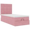 vidaXL Cadre de lit ottoman avec matelas rose 80x200 cm velours